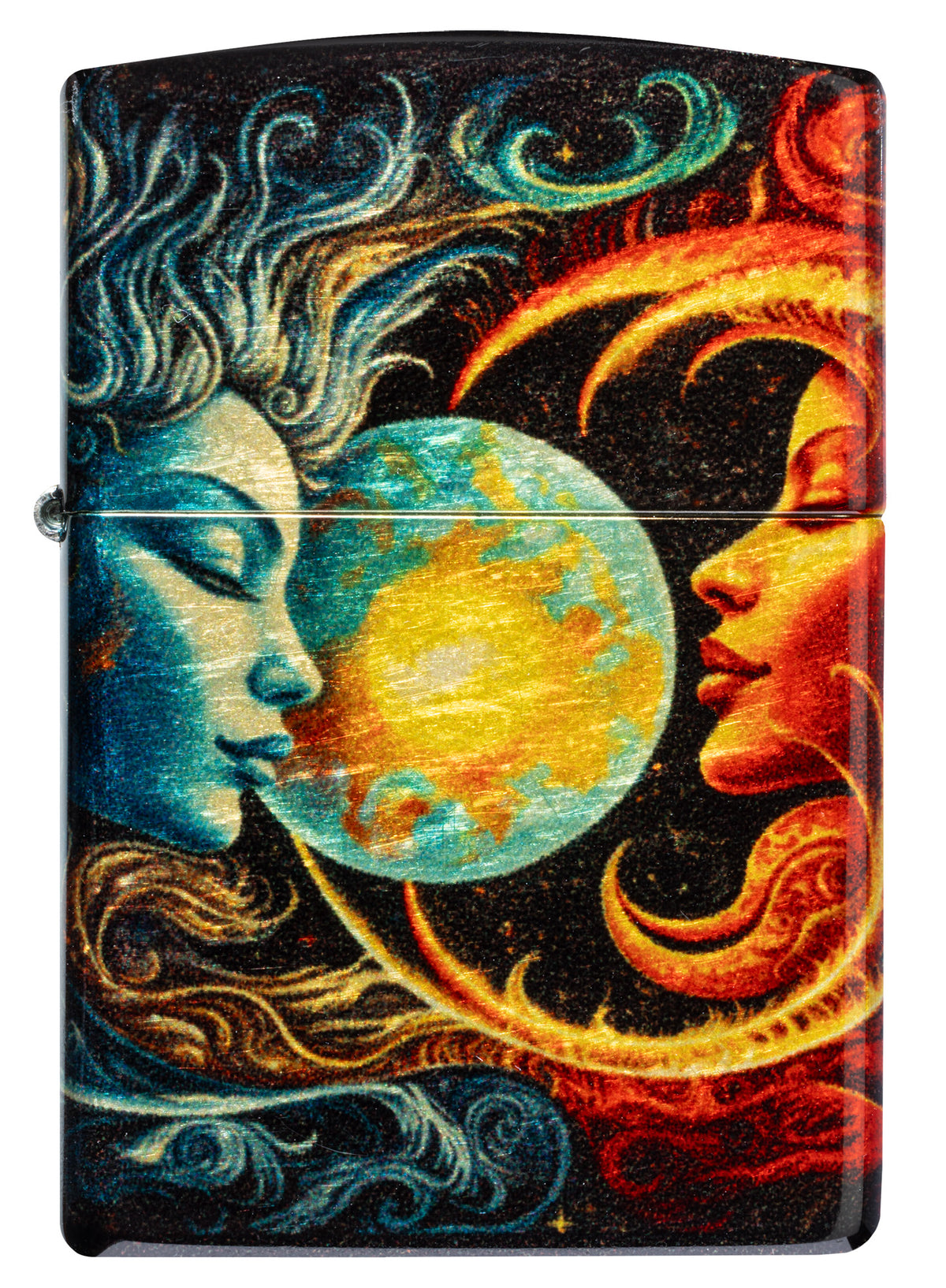 Zippo Sun and Moon Design 540 Tumbled Brass Pocket Lighter