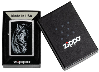 Zippo Lindsay Kivi Shadow Wolf Pocket Lighter