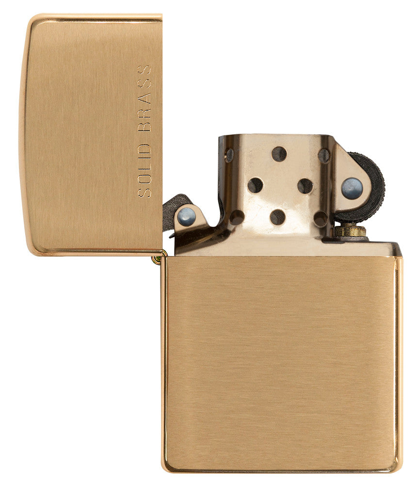 Classic Brushed Solid Brass Pocket Lighter
