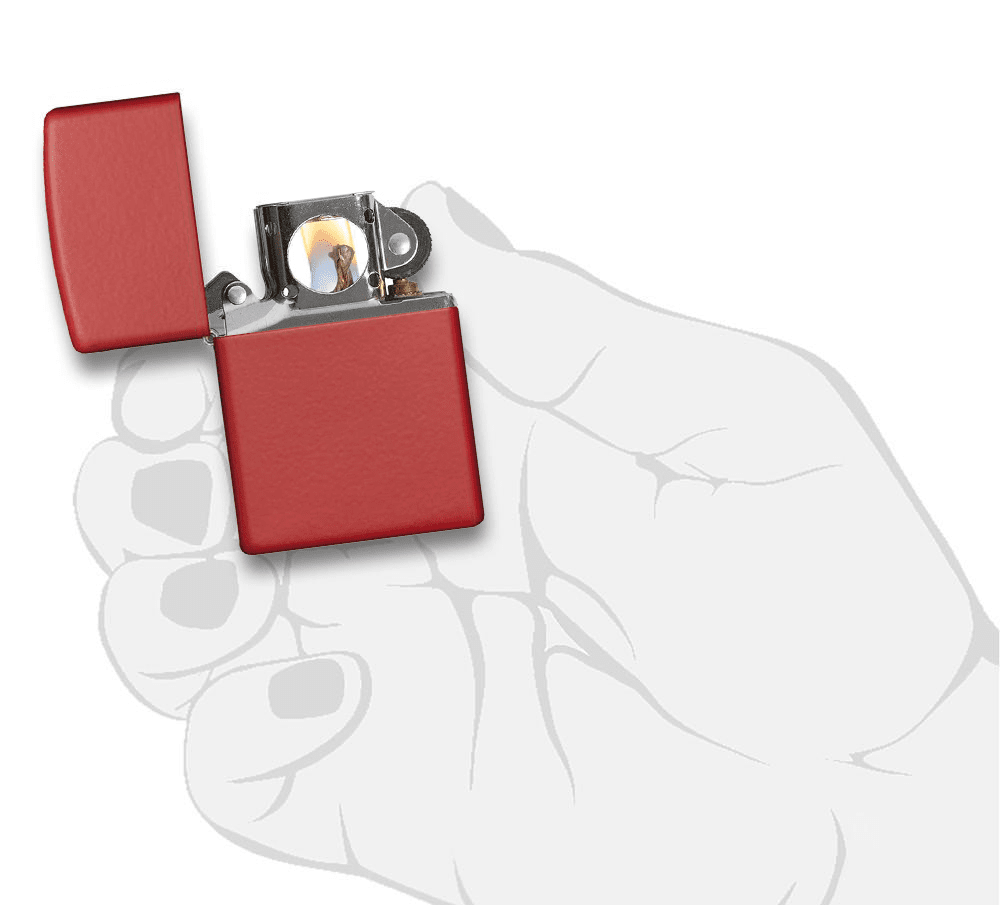 Classic Red Matte Pocket Lighter