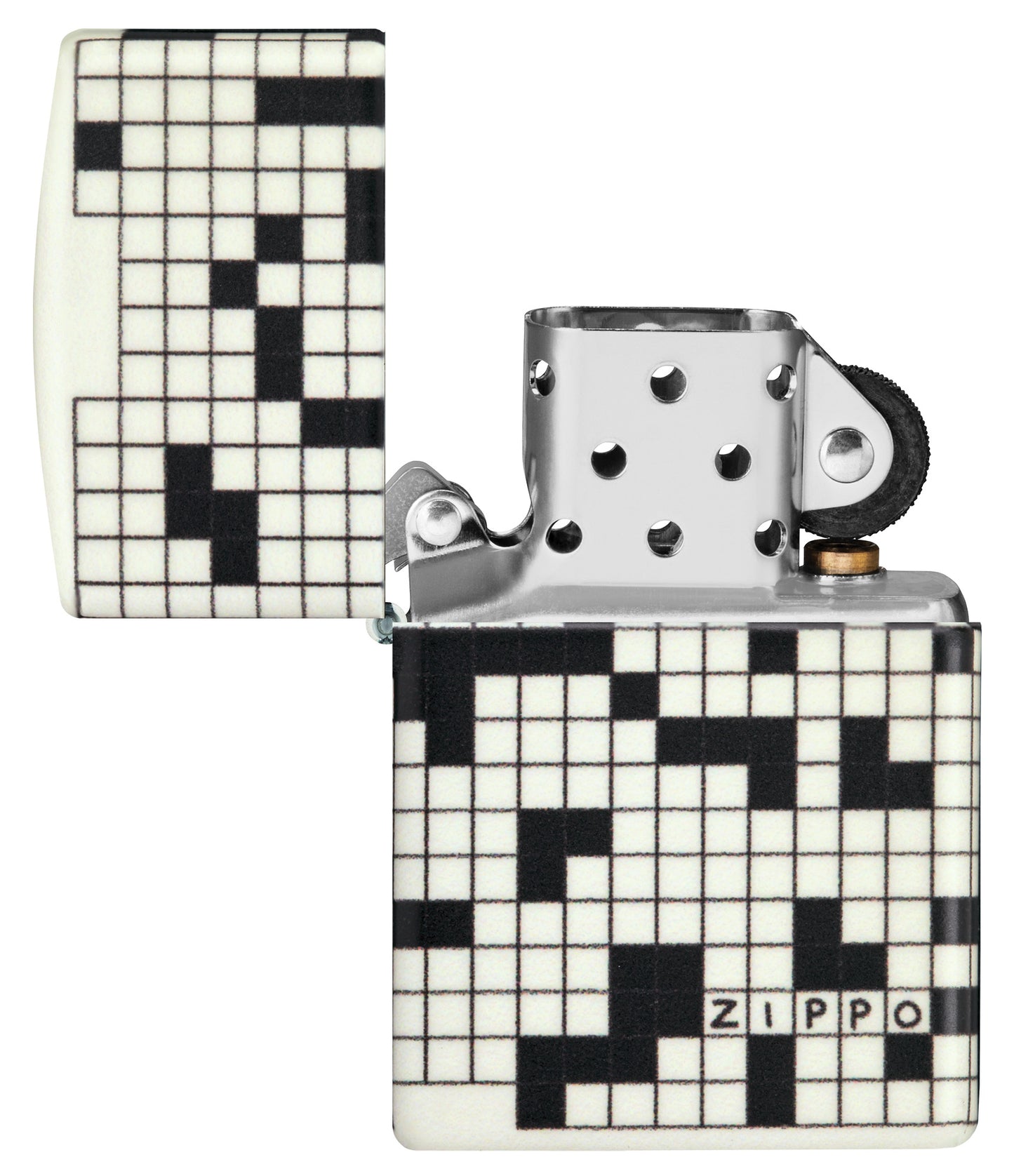 Zippo Crossword Design 540 Color Glow in the Dark Pocket Lighter