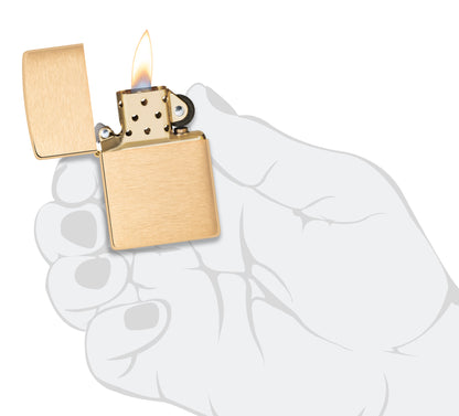 Classic Brushed Brass Pocket Lighter