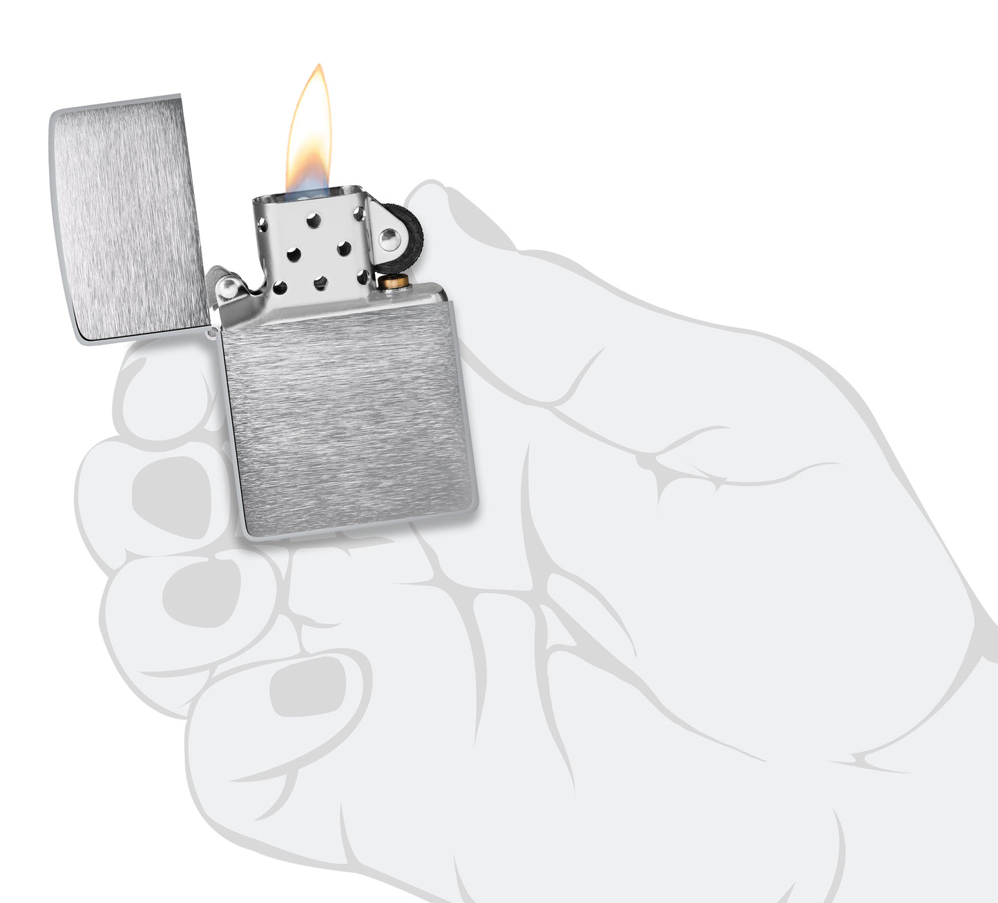 Armor Brushed Chrome Pocket Lighter