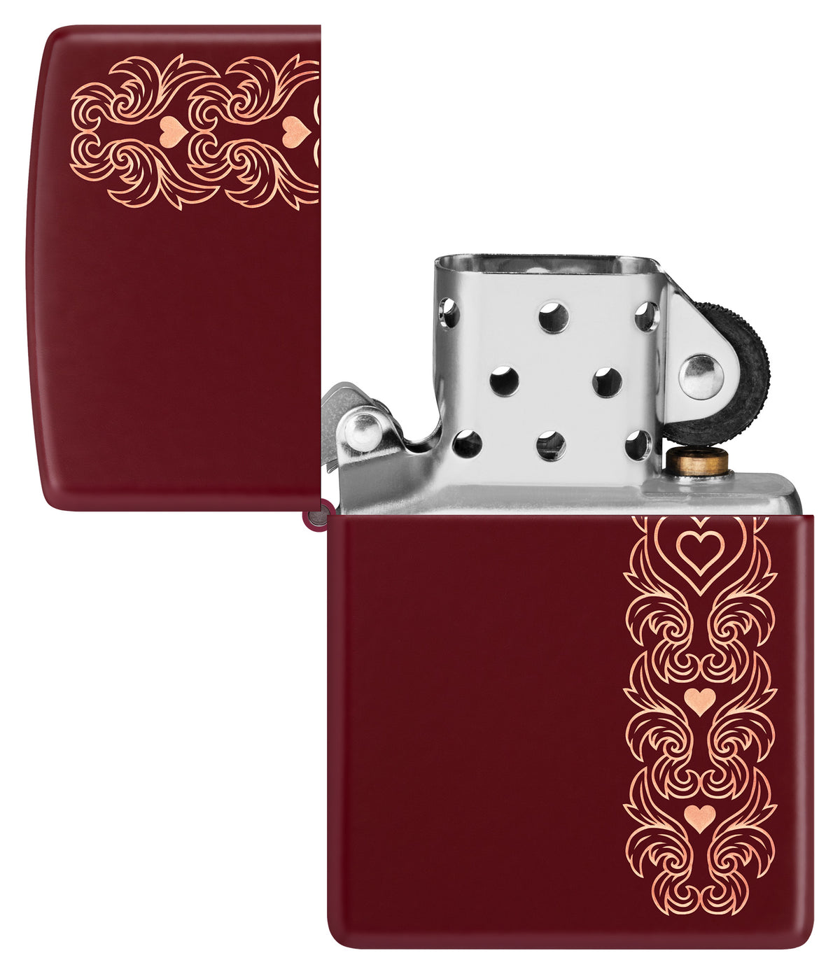 Zippo Heart Garland Design Merlot Pocket Lighter