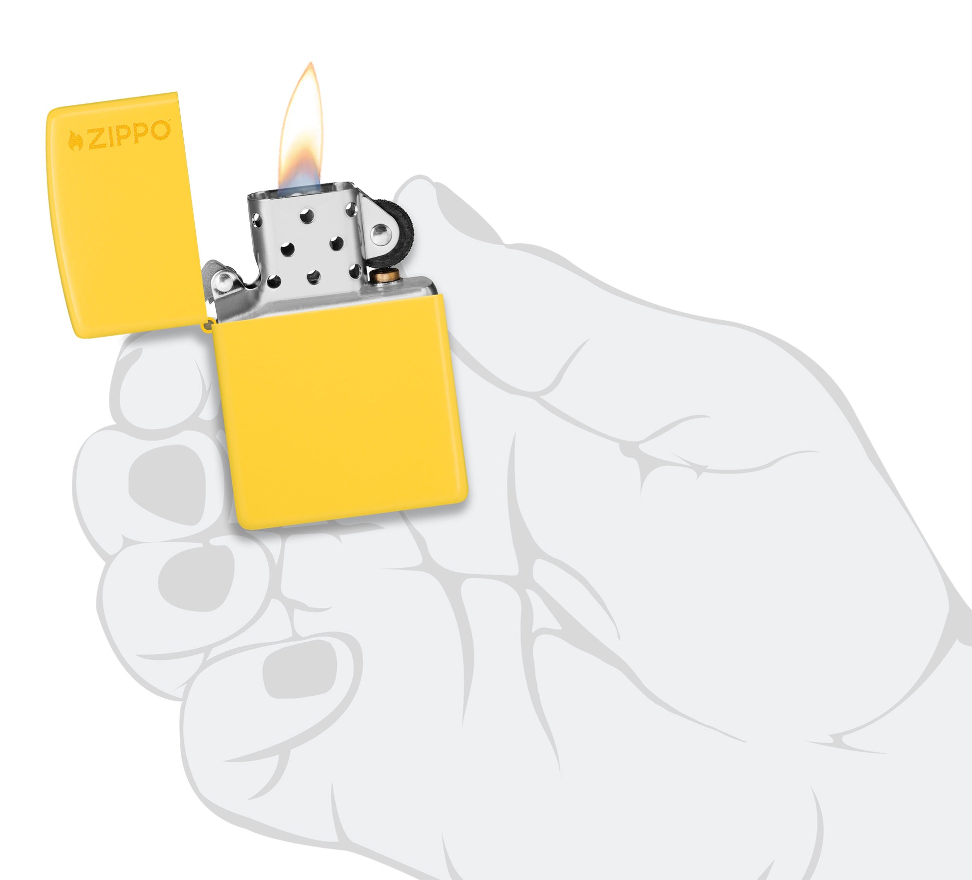 Zippo Classic Sunflower Logo Pocket Lighter