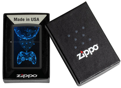 Zippo Gaming Black Matte Pocket Lighter