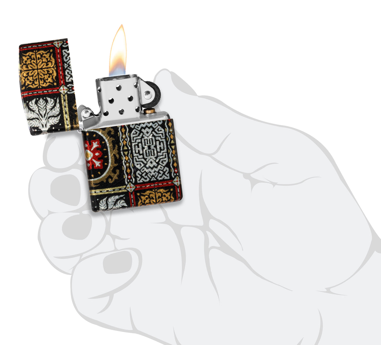 Zippo Tapestry Pattern Design Pocket Lighter