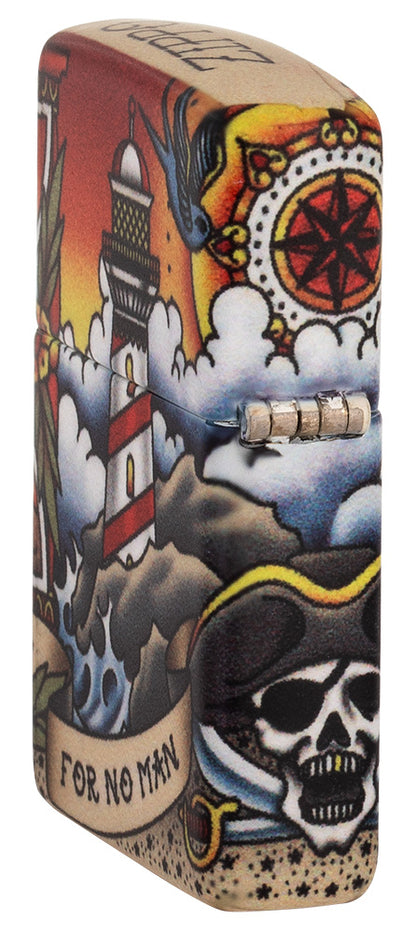 540 Nautical Tattoo Design Pocket Lighter