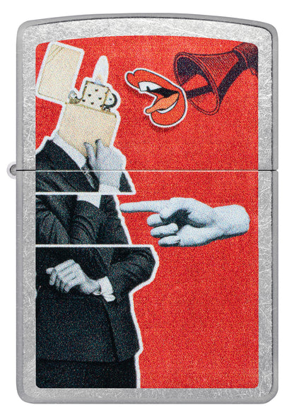 Zippo Collage Design Street Chrome Pocket Lighter