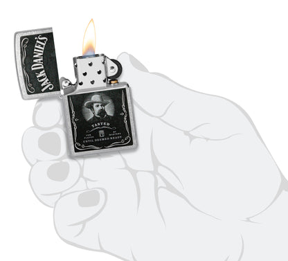 Zippo Jack Daniels Street Chrome Pocket Lighter