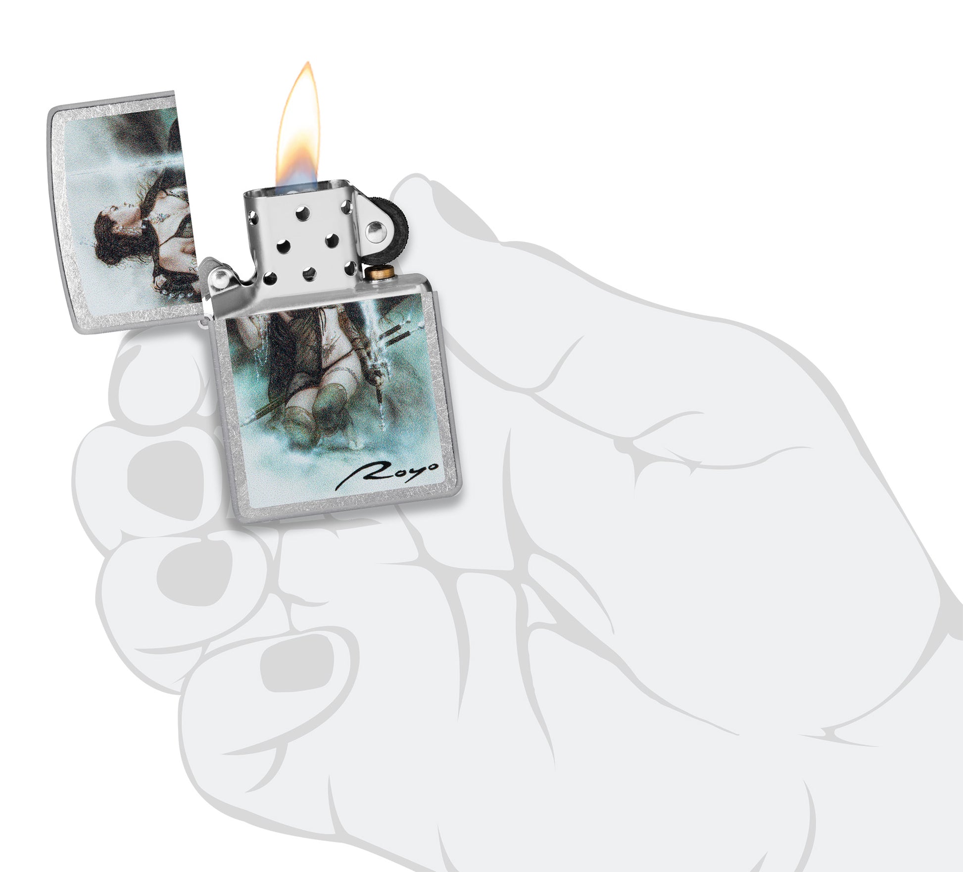 Zippo Luis Royo Street Chrome Pocket Lighter