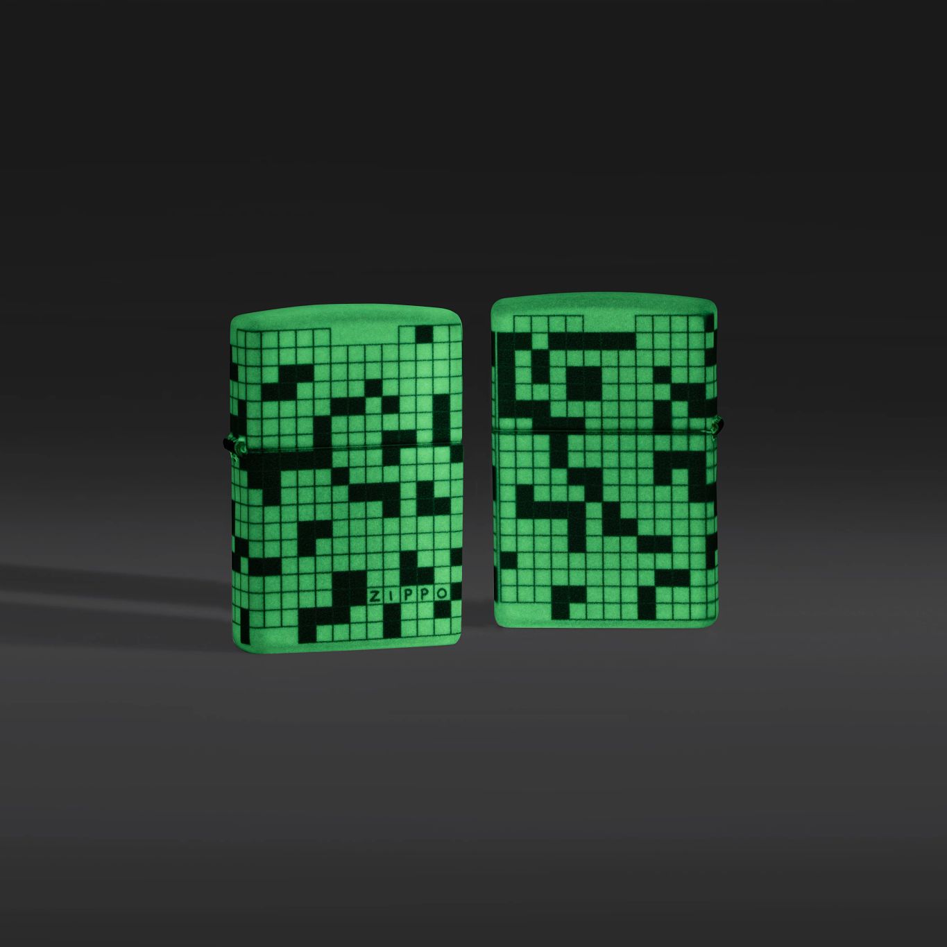 Zippo Crossword Design 540 Color Glow in the Dark Pocket Lighter