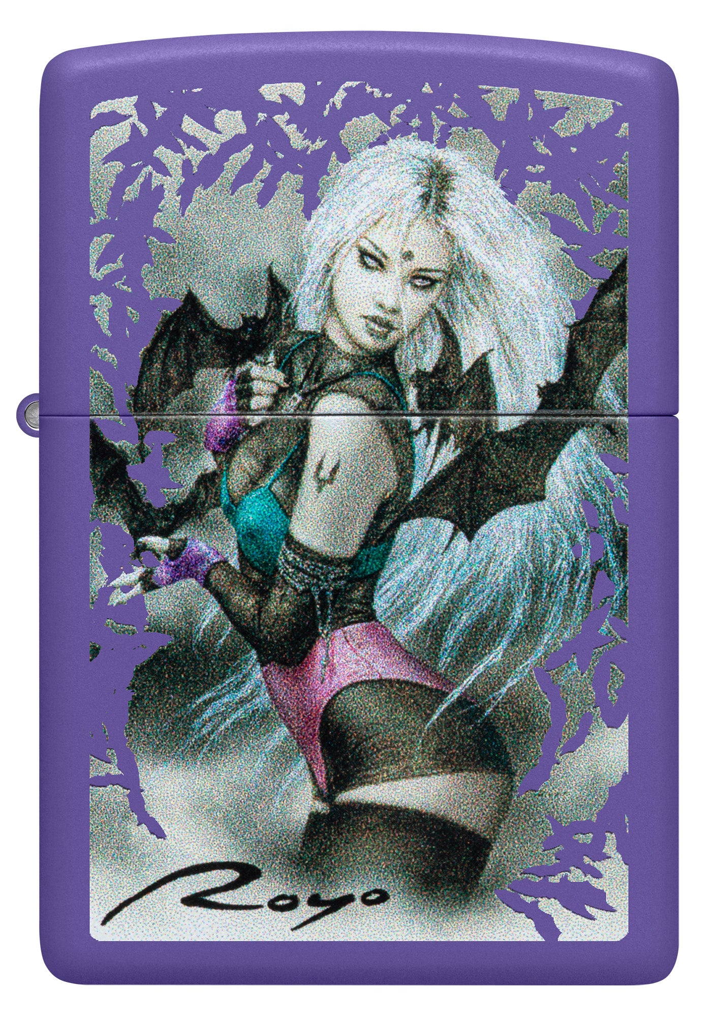 Zippo Luis Royo Purple Matte Pocket Lighter