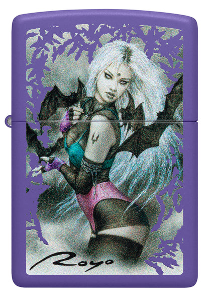 Zippo Luis Royo Purple Matte Pocket Lighter