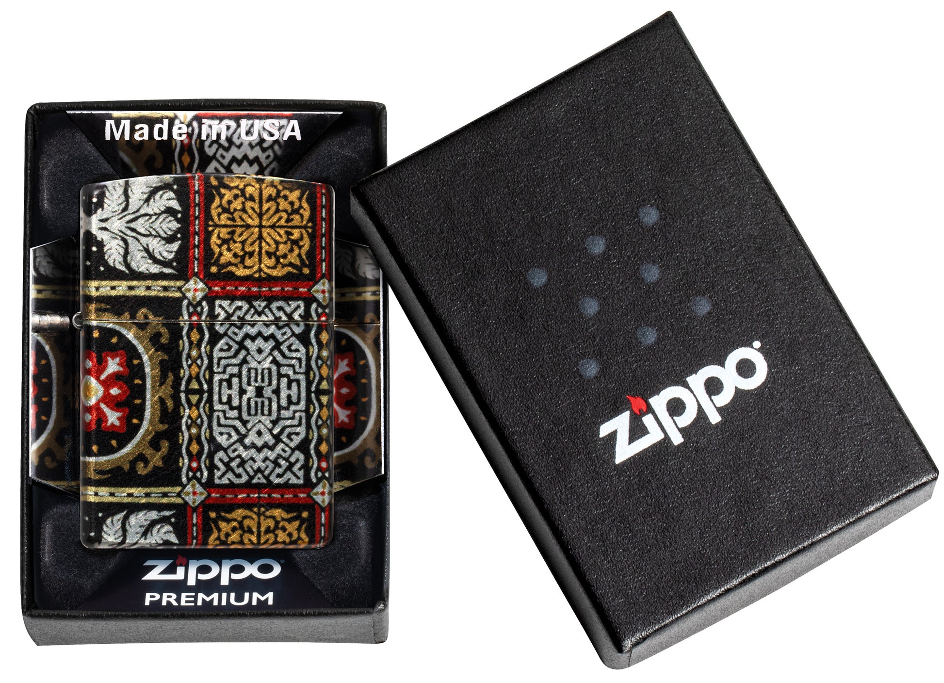 Zippo Tapestry Pattern Design Pocket Lighter