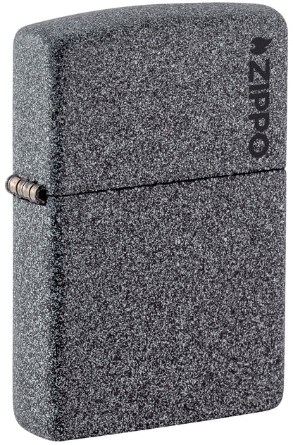 Zippo Classic Iron Stone Zippo Logo Pocket Lighter