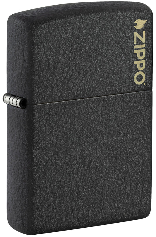 Zippo Classic Black Crackle® Zippo Logo Pocket Lighter