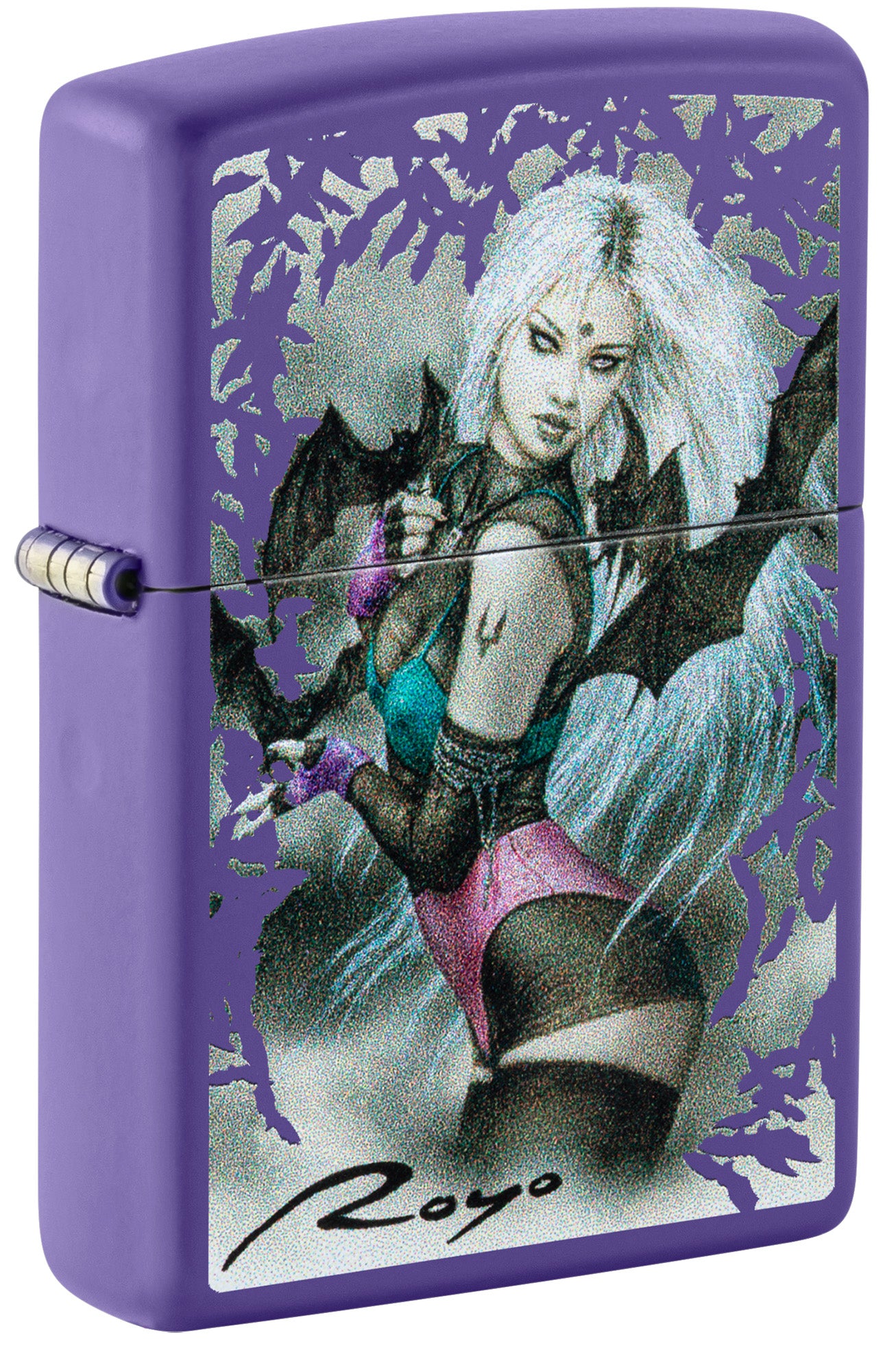 Zippo Luis Royo Purple Matte Pocket Lighter