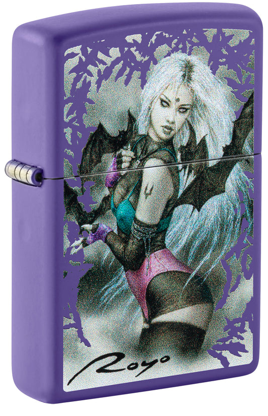 Zippo Luis Royo Purple Matte Pocket Lighter