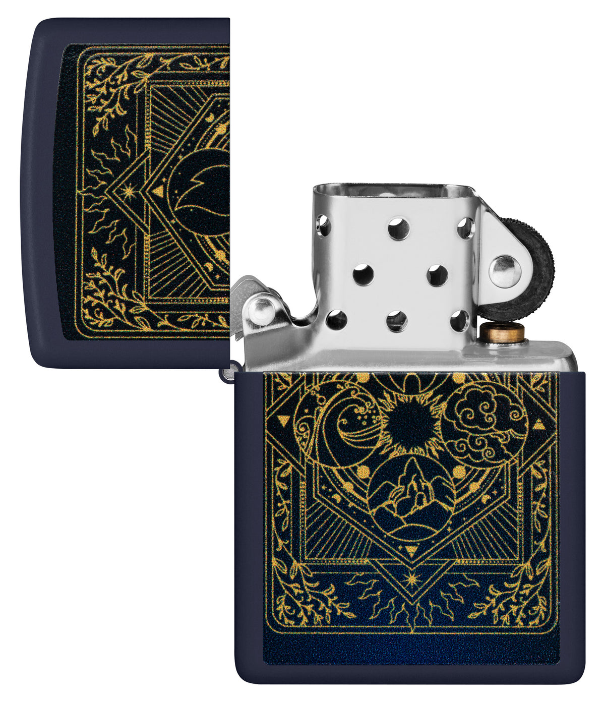 Zippo Elements Design Navy Matte Pocket Lighter
