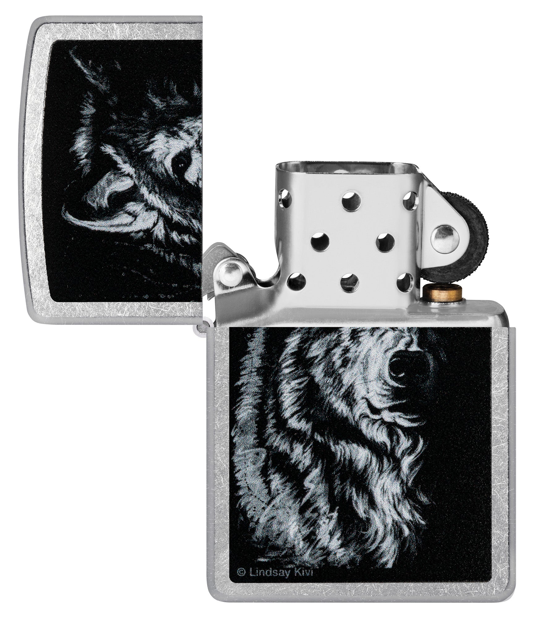 Zippo Lindsay Kivi Shadow Wolf Pocket Lighter