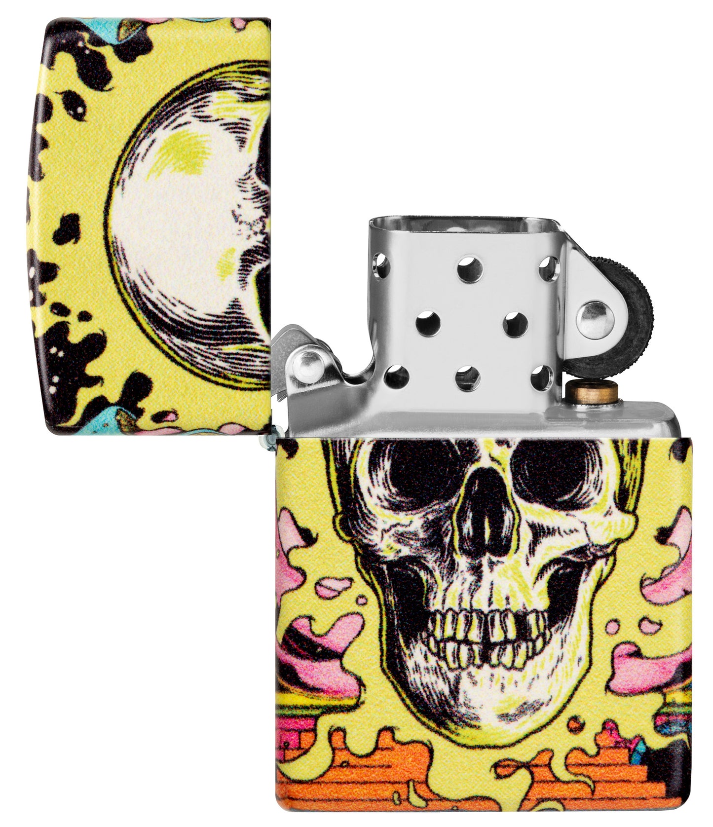 Zippo Trippy Skull Design Glow in the Dark 540 Color Pocket Lighter