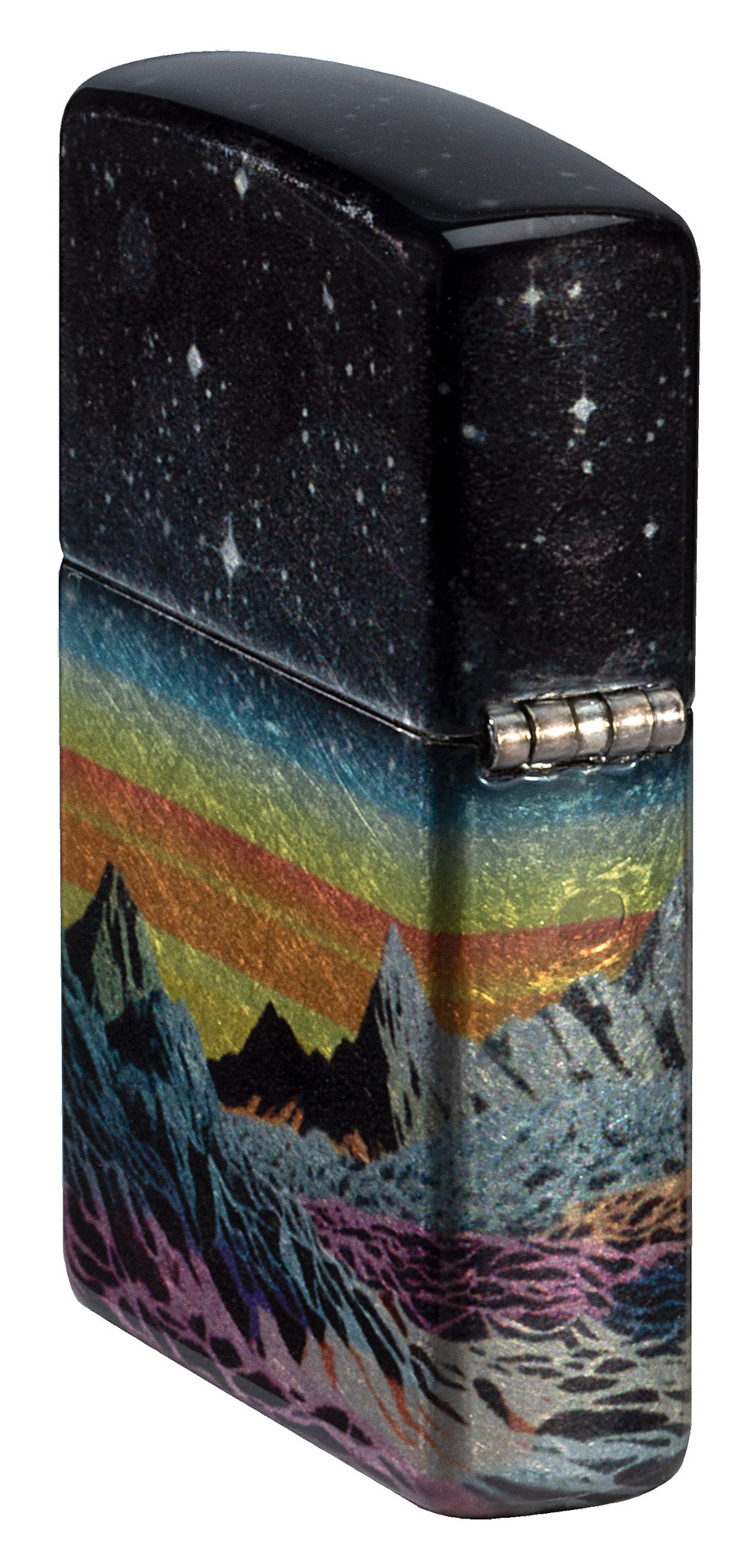 Zippo Space in Color Design 540 Tumbled Chrome Pocket Lighter