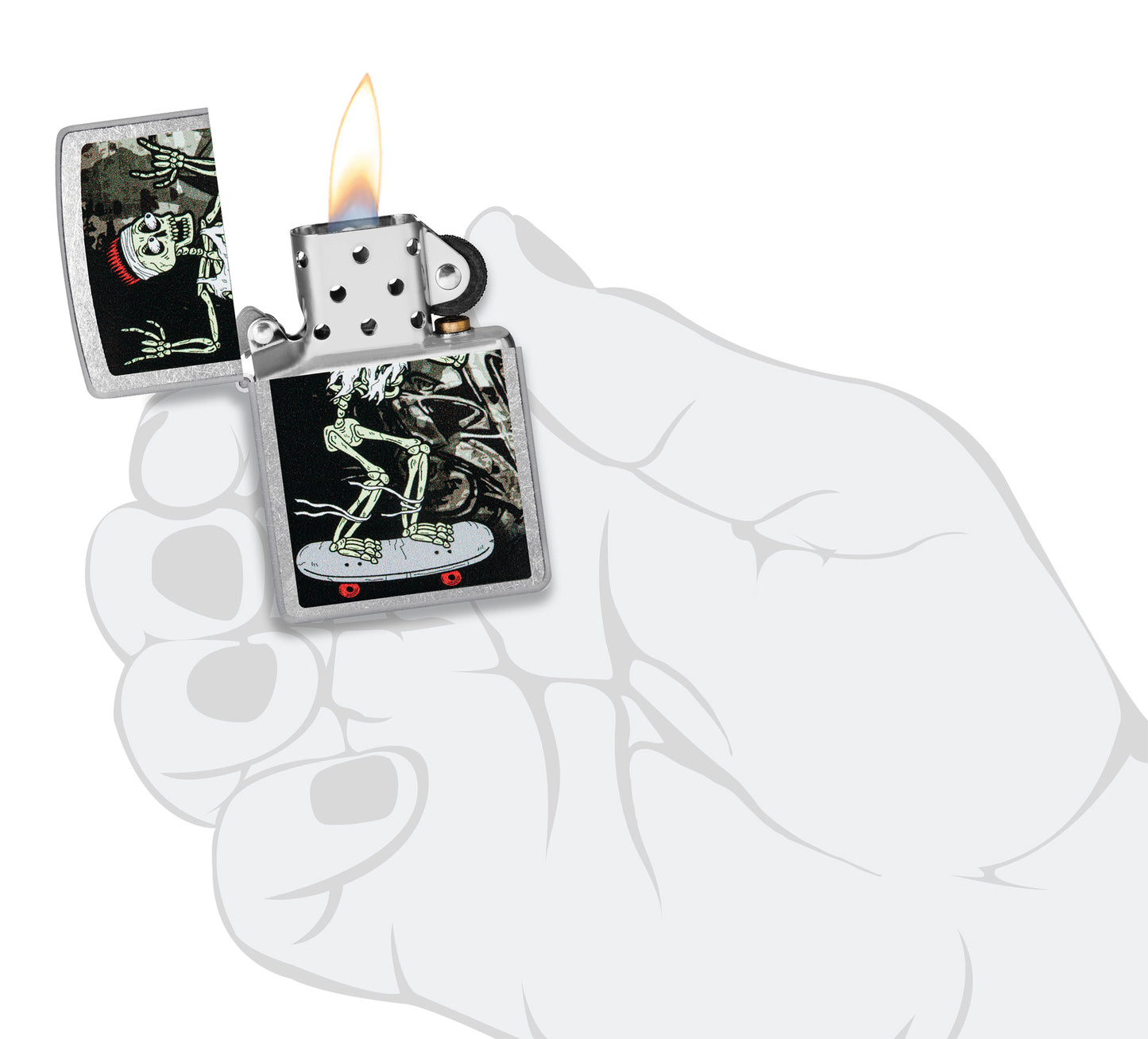 Zippo Skateboard Street Chrome Pocket Lighter