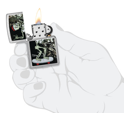 Zippo Skateboard Street Chrome Pocket Lighter
