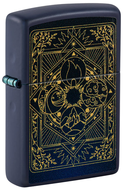 Zippo Elements Design Navy Matte Pocket Lighter