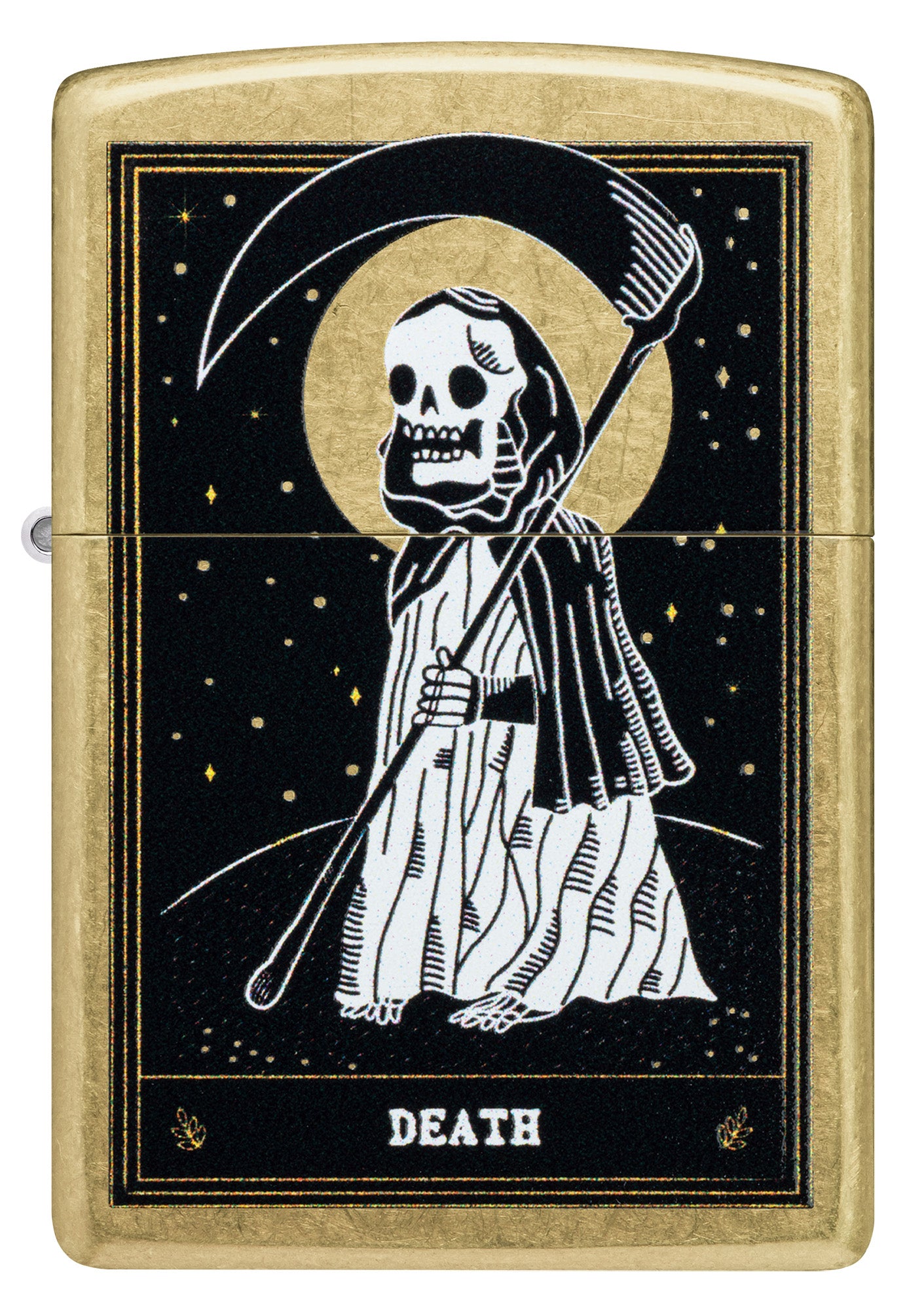 Zippo Death Card Desig Street Brass Pocket Lighter