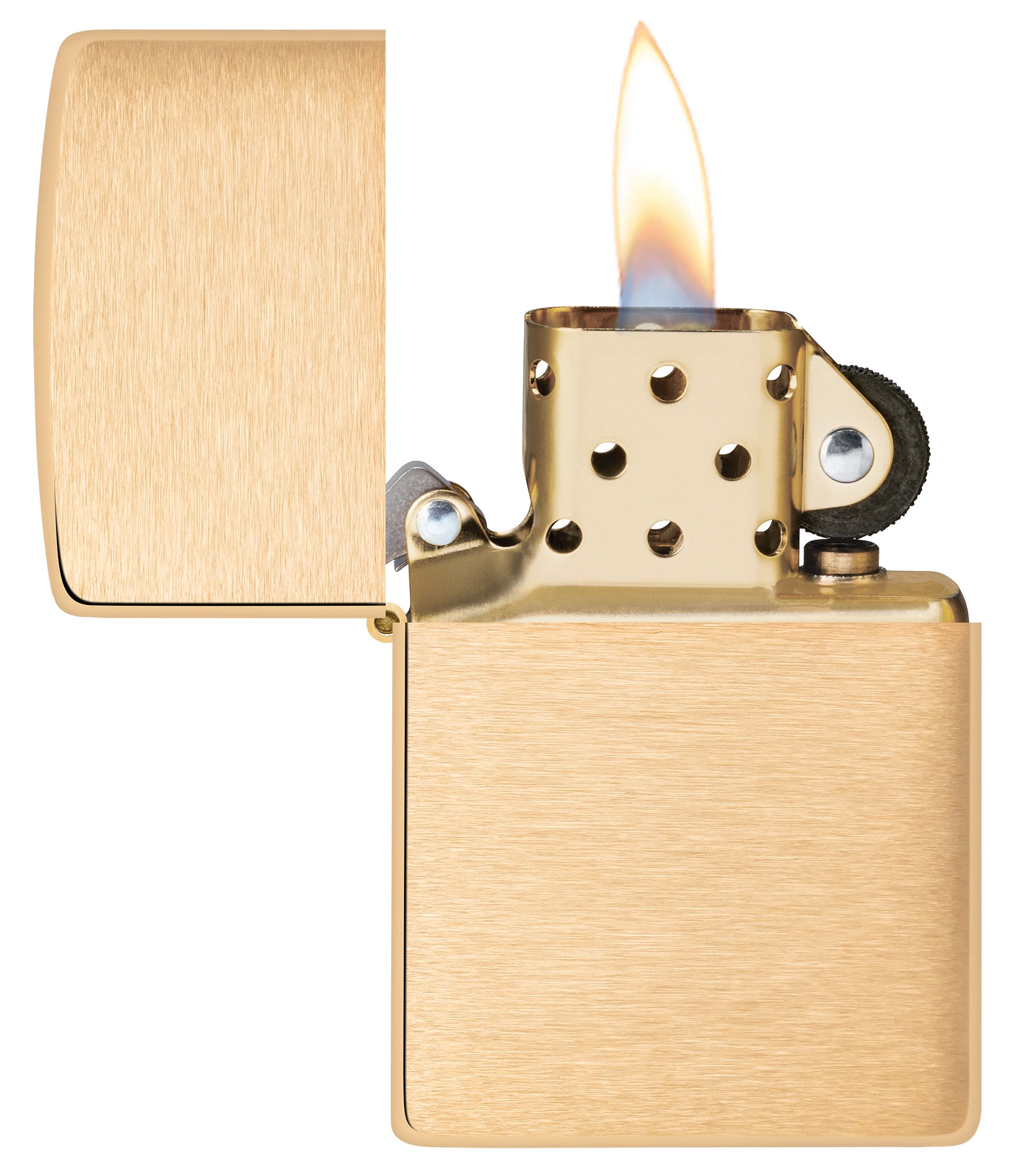 Classic Brushed Brass Pocket Lighter