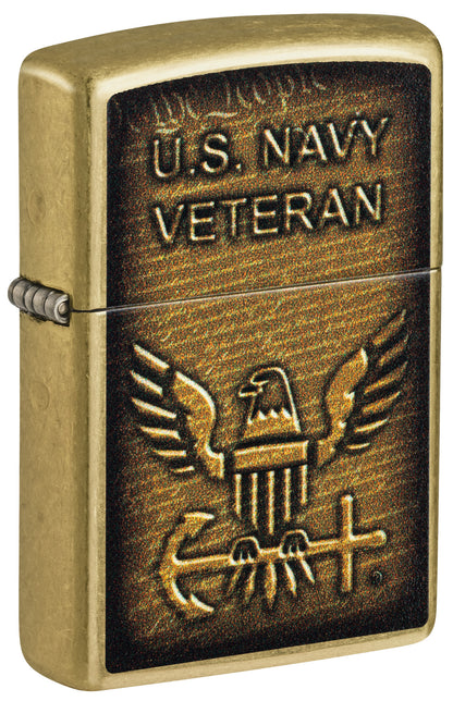 Zippo United States Navy® Street Brass Pocket Lighter