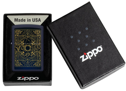 Zippo Elements Design Navy Matte Pocket Lighter