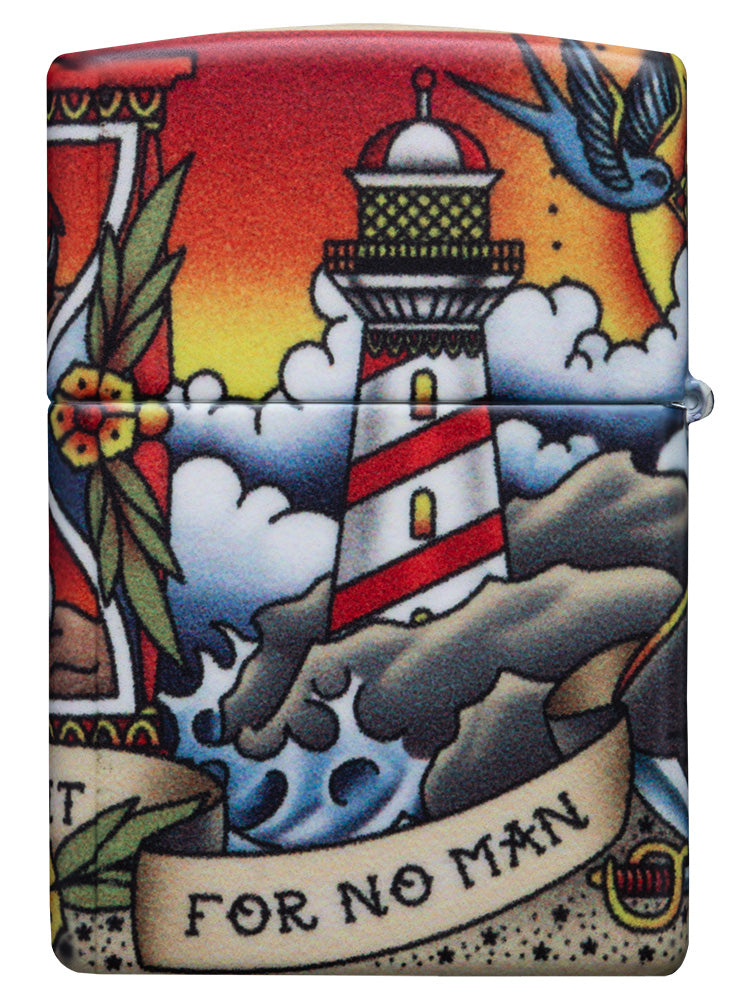 540 Nautical Tattoo Design Pocket Lighter