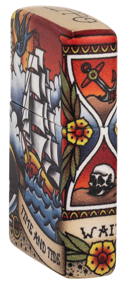 540 Nautical Tattoo Design Pocket Lighter