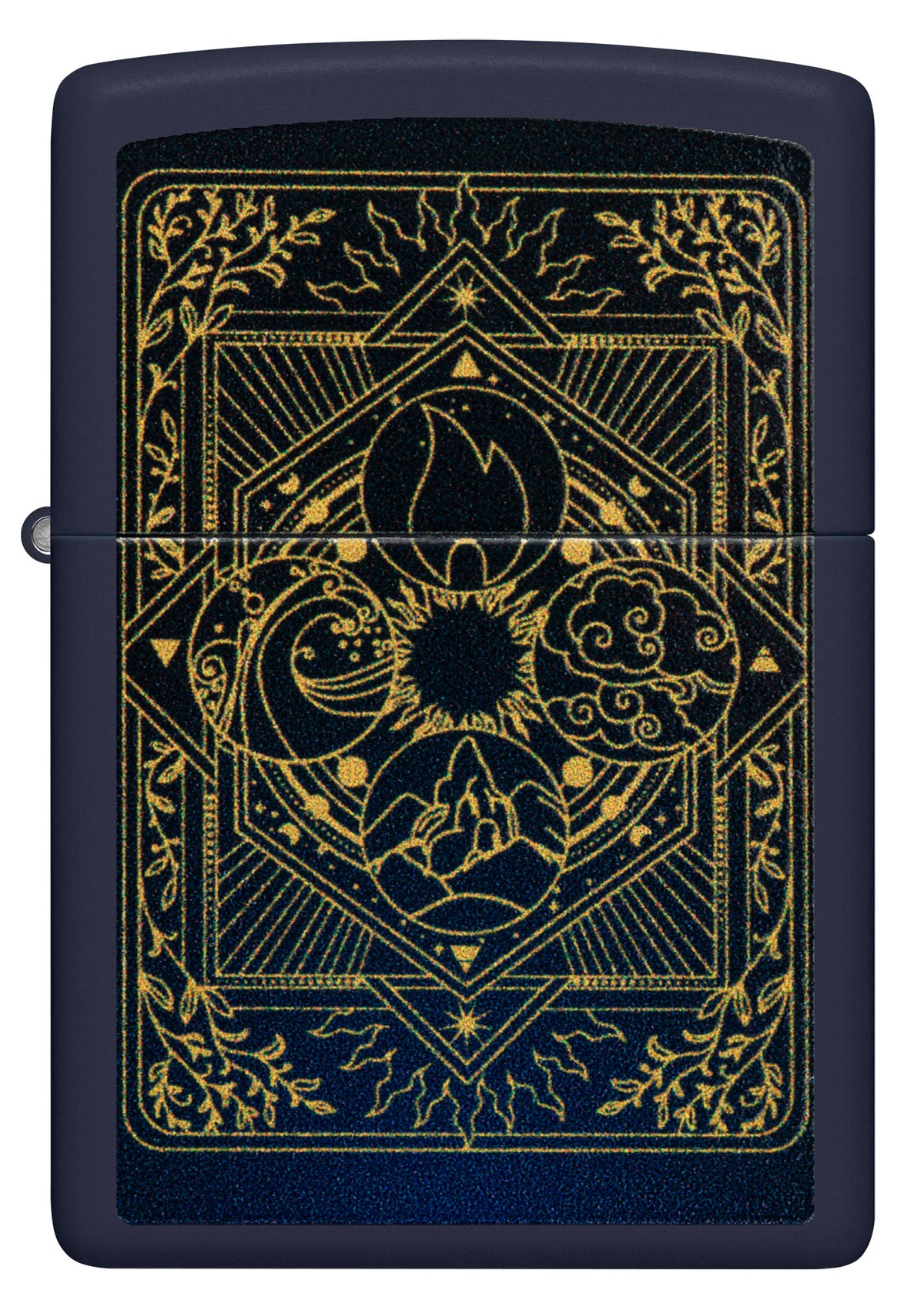 Zippo Elements Design Navy Matte Pocket Lighter