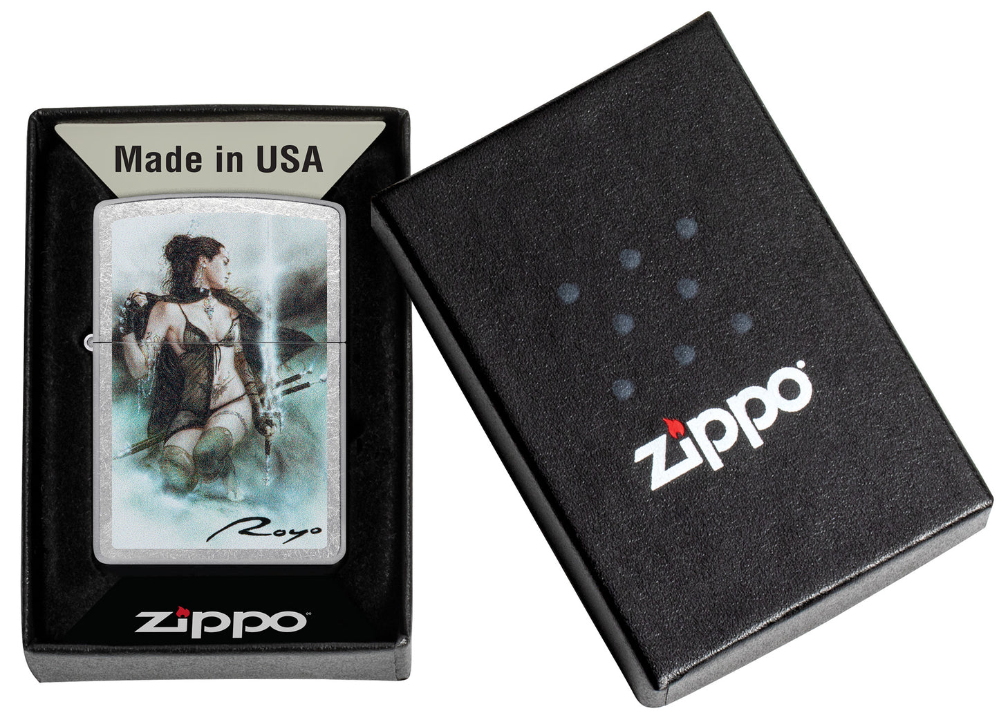 Zippo Luis Royo Street Chrome Pocket Lighter