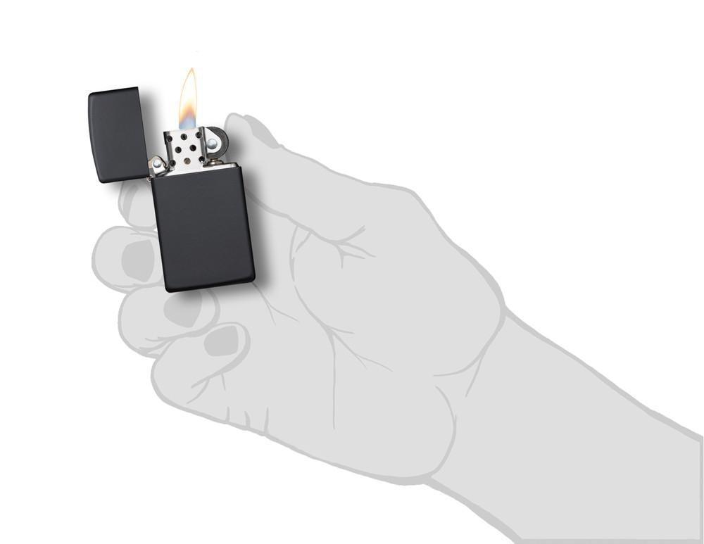 1618, Zippo Slim Black Matte