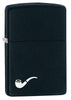 218PL, Black Matte Pipe Lighter with White Pipe Corner Symbol