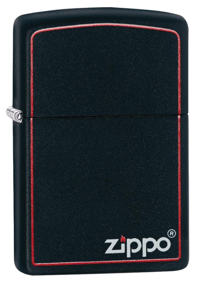 218ZB, Classic Black and Red Zippo, Color Image, Black Matte, Classic Case