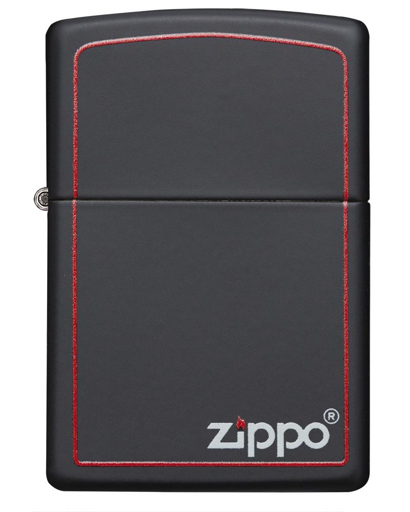 218ZB, Classic Black and Red Zippo, Color Image, Black Matte, Classic Case