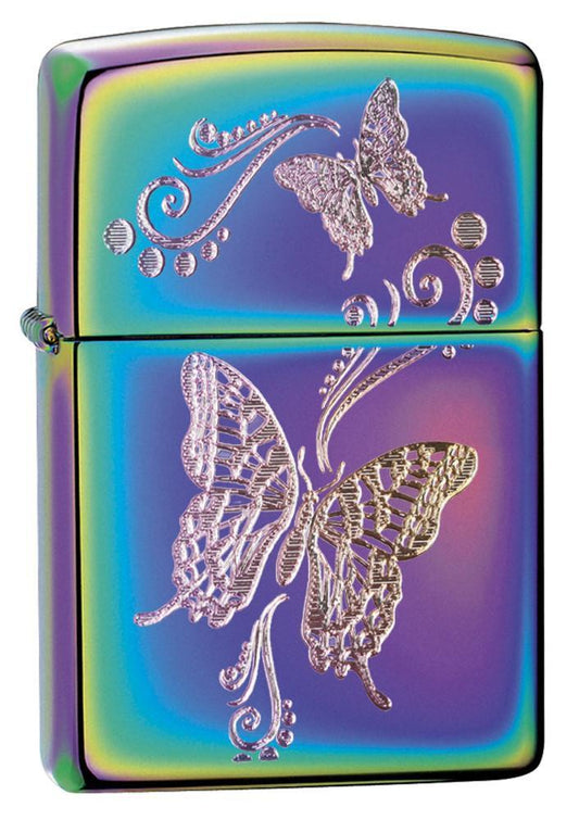 28442, Delicate Butterfly Design, Auto Engraving, Spectrum Finish