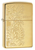 29609 Golden Paisley Zippo Design on a High Polish Brass Lighter
