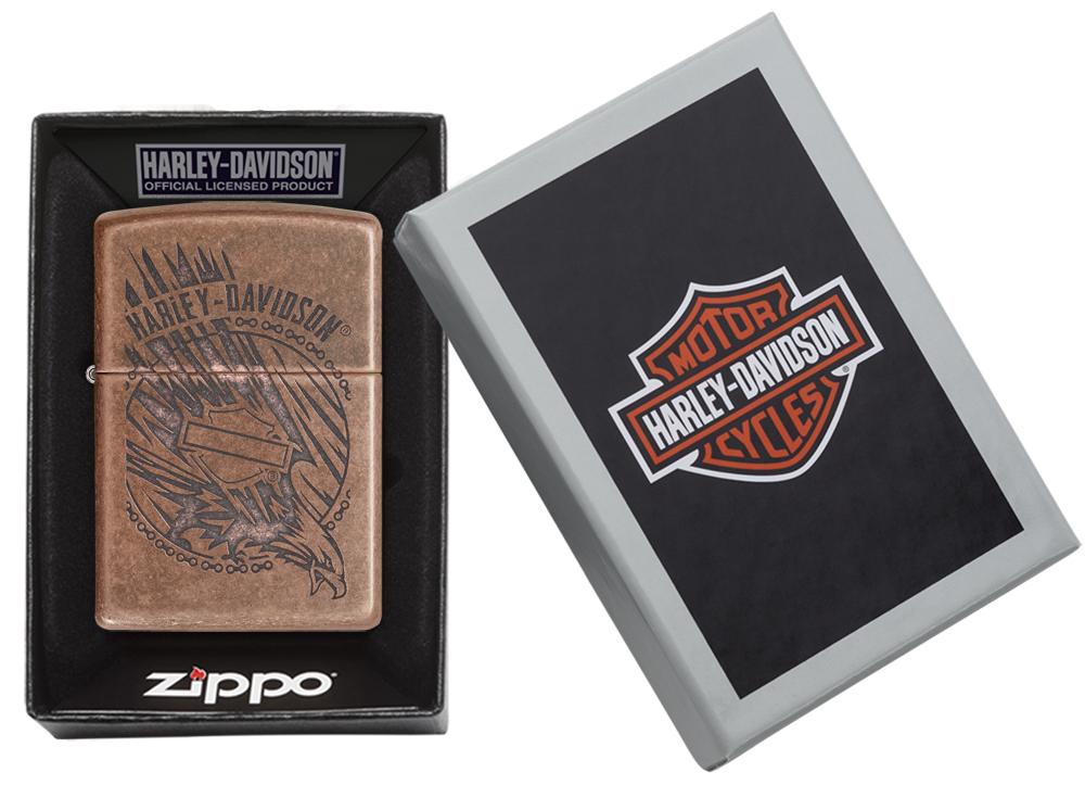 29664 - Harley-Davidson®Antique Copper Eagle Lighter, Packaging