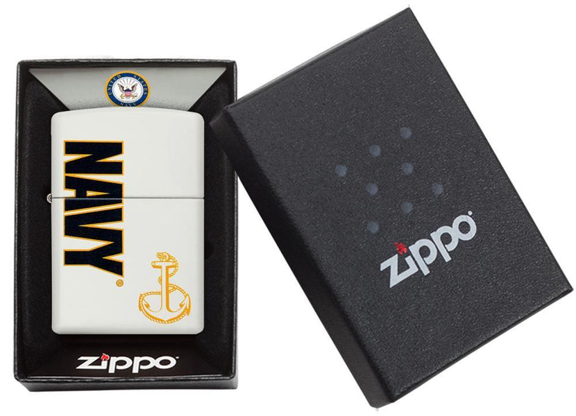 Navy White Matte Lighter