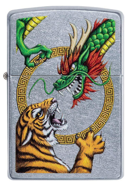 Chinese Dragon Street Chrome Design Lighter