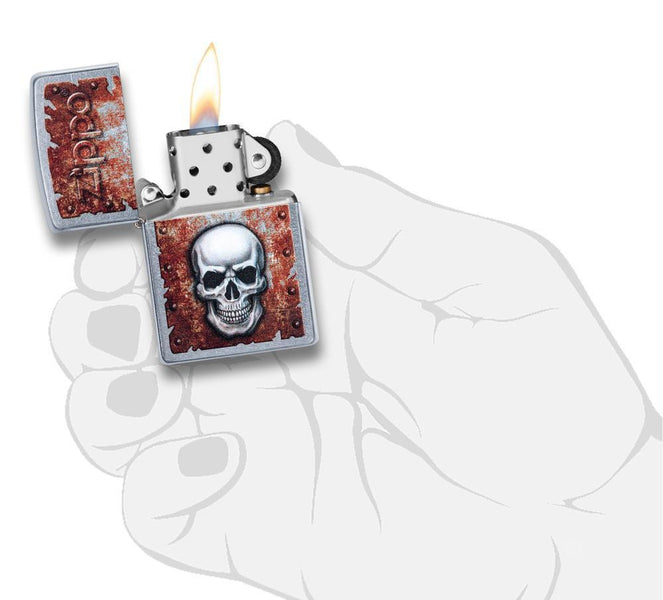 Rusted Skull Design Lighter