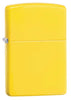 Front shot of Classic Matte Lemon Windproof Lighter standing at a 3/4 angle