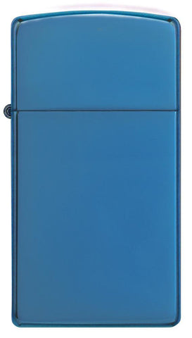 Front view of High Polish Blue Finish with Slim Case